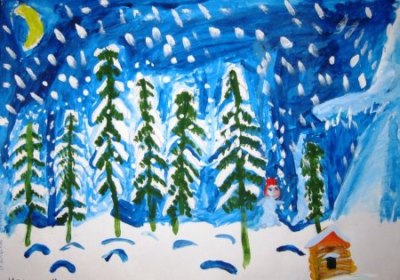 Мороз и солнце день чудесный рисунок