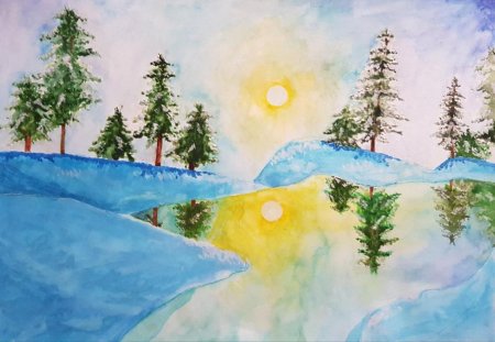 Мороз и солнце рисунок