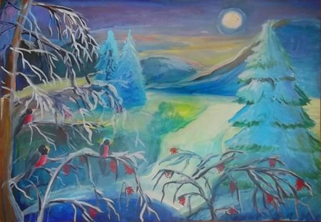 Мороз и солнце день чудесный рисунок