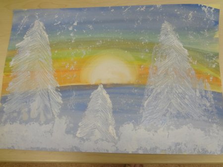 Мороз и солнце день чудесный рисунок