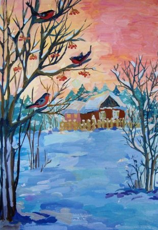 Рисунок на тему морозный день