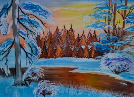 Рисунок ребенку на конкурс Мороз трескучий