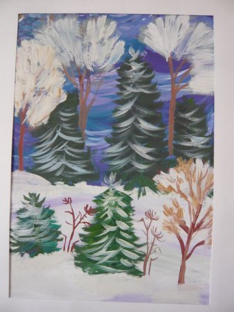 Рисование морозный день