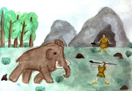 Рисование первобытных людей