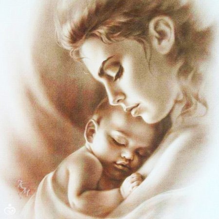 Рисунки мама и дитя на день матери (48 фото)