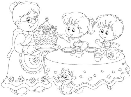 Рисунок бабушке на день рождения