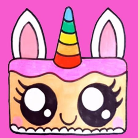 Милые рисунки для срисовки тортик