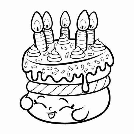 Раскраска "с днем рождения!"