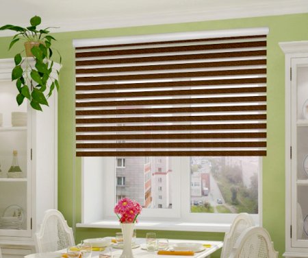 Рулонные шторы Зебра Blackout