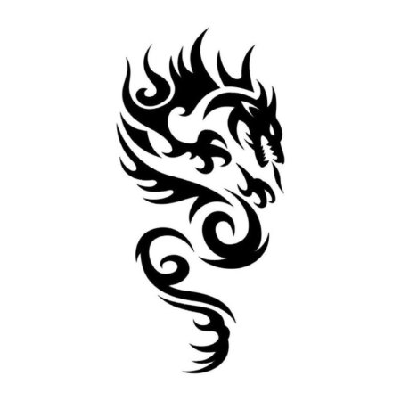 Тату трайбл дракон