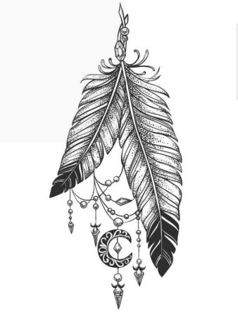 Перо тату эскиз