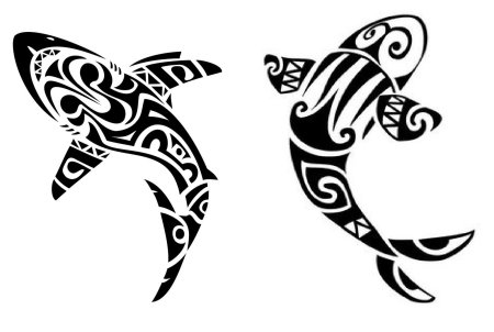 Полинезийские тату акула