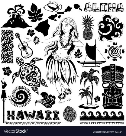 Татуировки в гавайском стиле эскиз