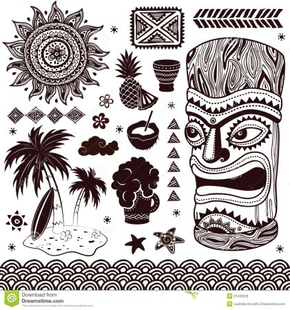 Гавайский орнамент узор