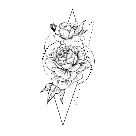 Эскизы тату цветы