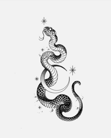 Змея эскиз