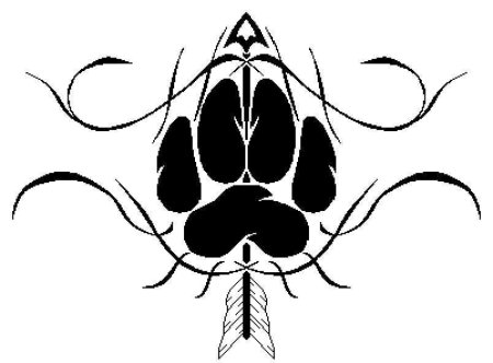 Лапка тату эскиз