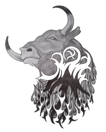 Бык эскиз