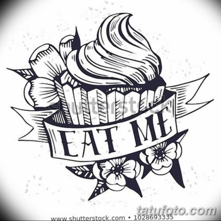Эскиз Татуировки капкейк