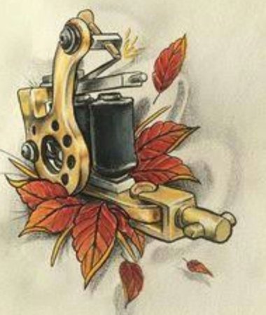 Эскиз тату машинка неотрад