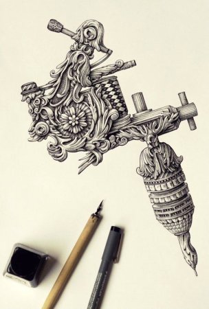 Тату машинка эскиз