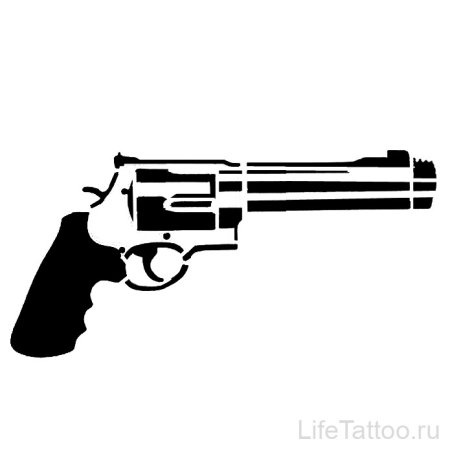 Револьвер тату эскиз