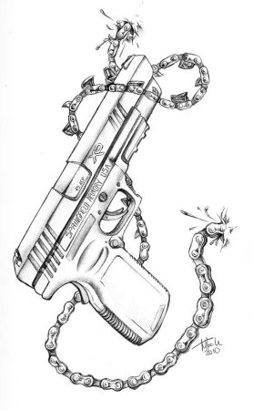 Пистолет эскиз