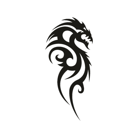 Тату дракон трайбл эскизы