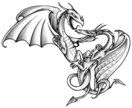 Дракон тату эскиз