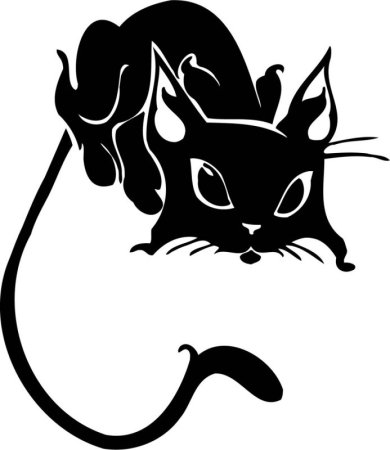 Трафарет кота