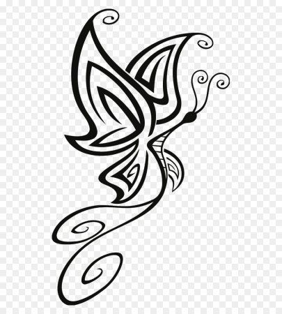 Бабочка тату эскиз