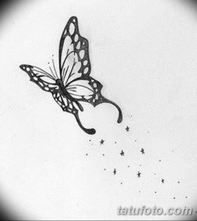 Бабочка тату эскиз маленькая