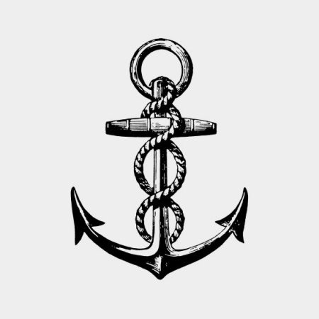 Якорь тату эскиз