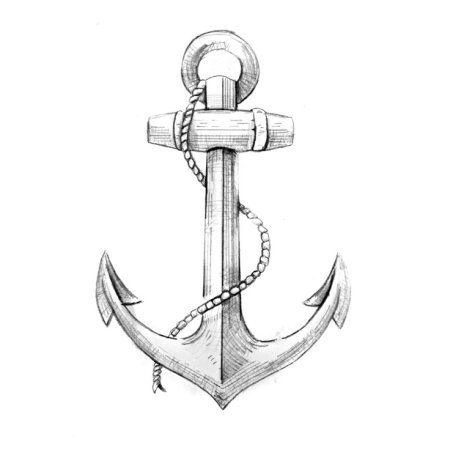 Красивый якорь