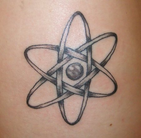 Тату атом эскиз
