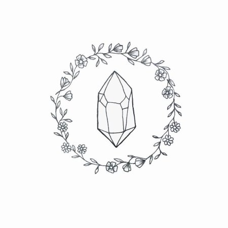 Эскиз кристаллика для тату