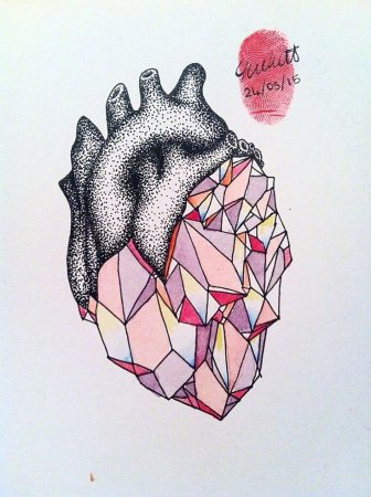 Тату Кристалл эскиз