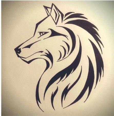 Стилизованное изображение волка