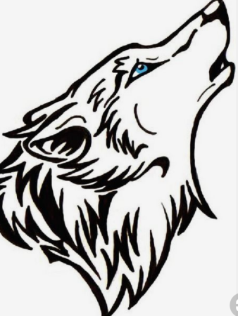 Голова волка тату эскиз