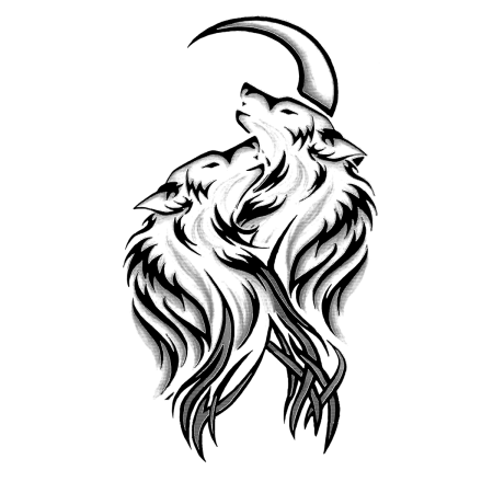 Волчица тату эскиз