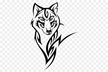 Волк тату эскиз