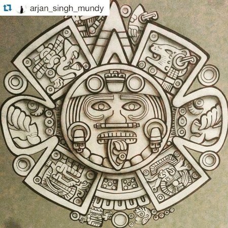 Мандала Майя инки Ацтеки