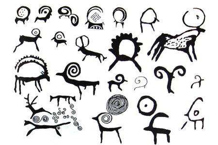 Петроглифы севера вектор