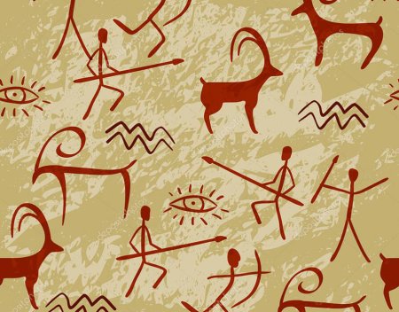 Хакасские петроглифы вектор