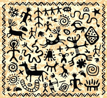 Петроглифы севера вектор