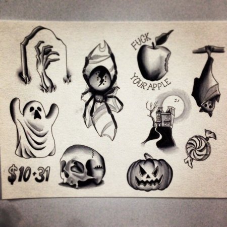 Татуировки Хэллоуин
