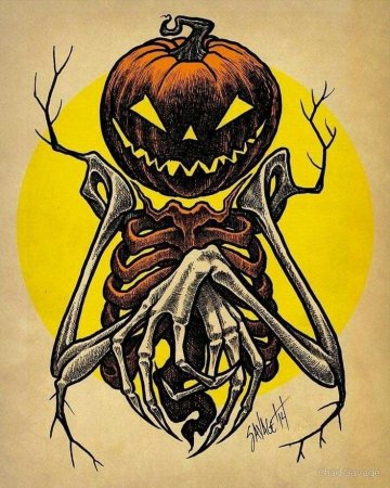 Тату Хэллоуин эскизы