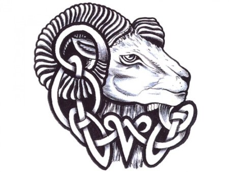 Тату Овен для мужчин эскизы