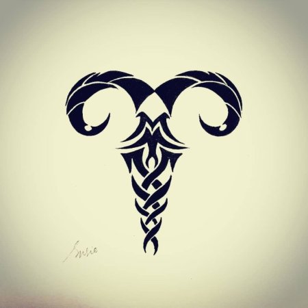 Знак овна тату