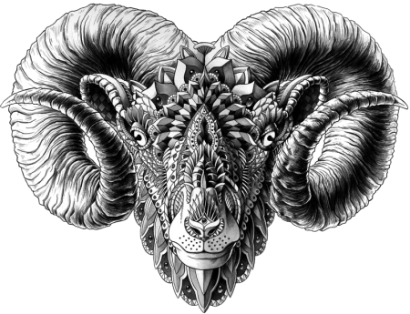 Тату Овен Aries